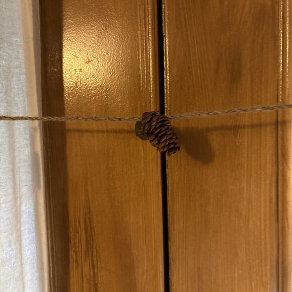 Holiday Christmas Rustic Garland Real Pine Cones Bells 72" by Place & Time. NEW - Picture 3 of 8